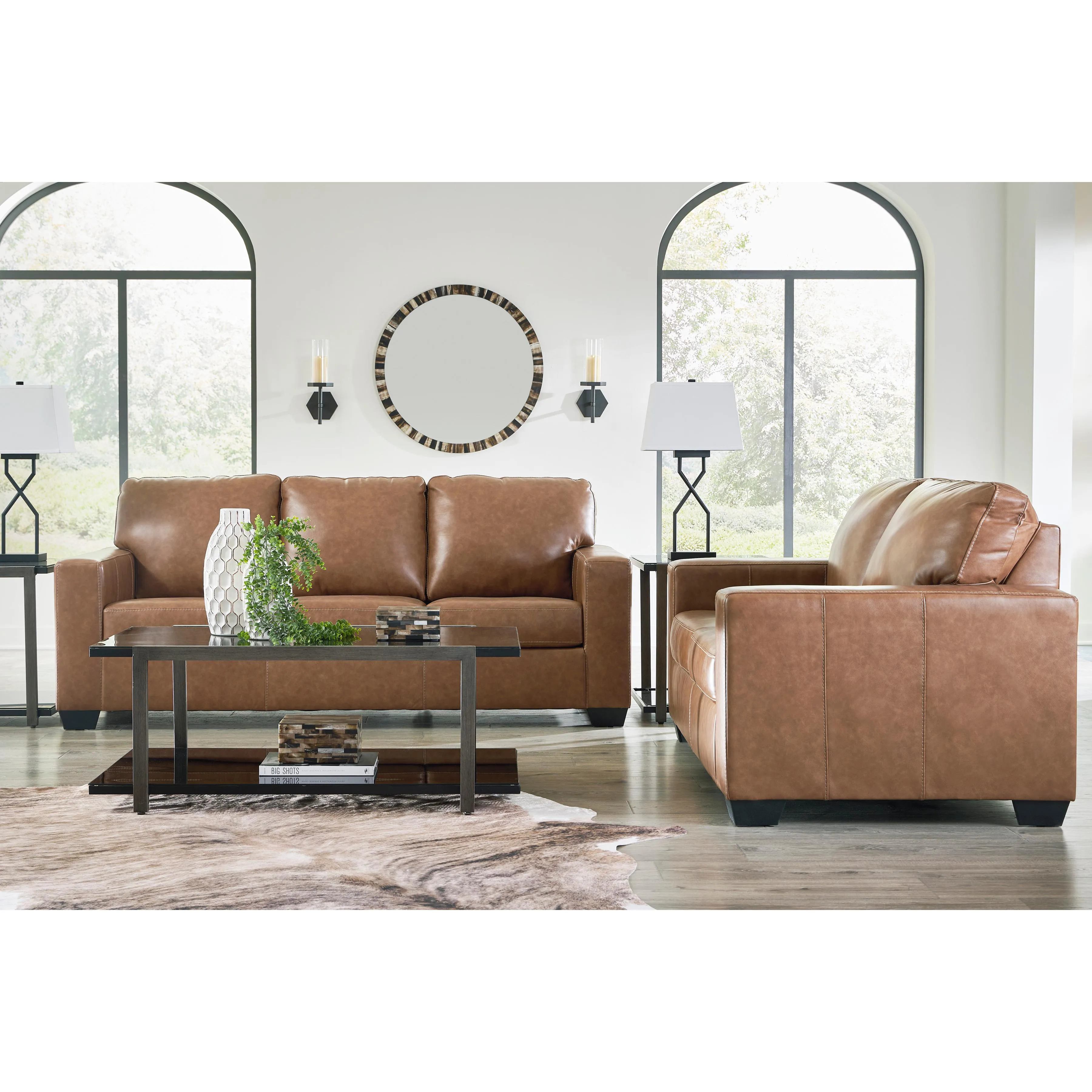 Signature Design by Ashley Bolsena Stationary Leather Match Sofa 5560338