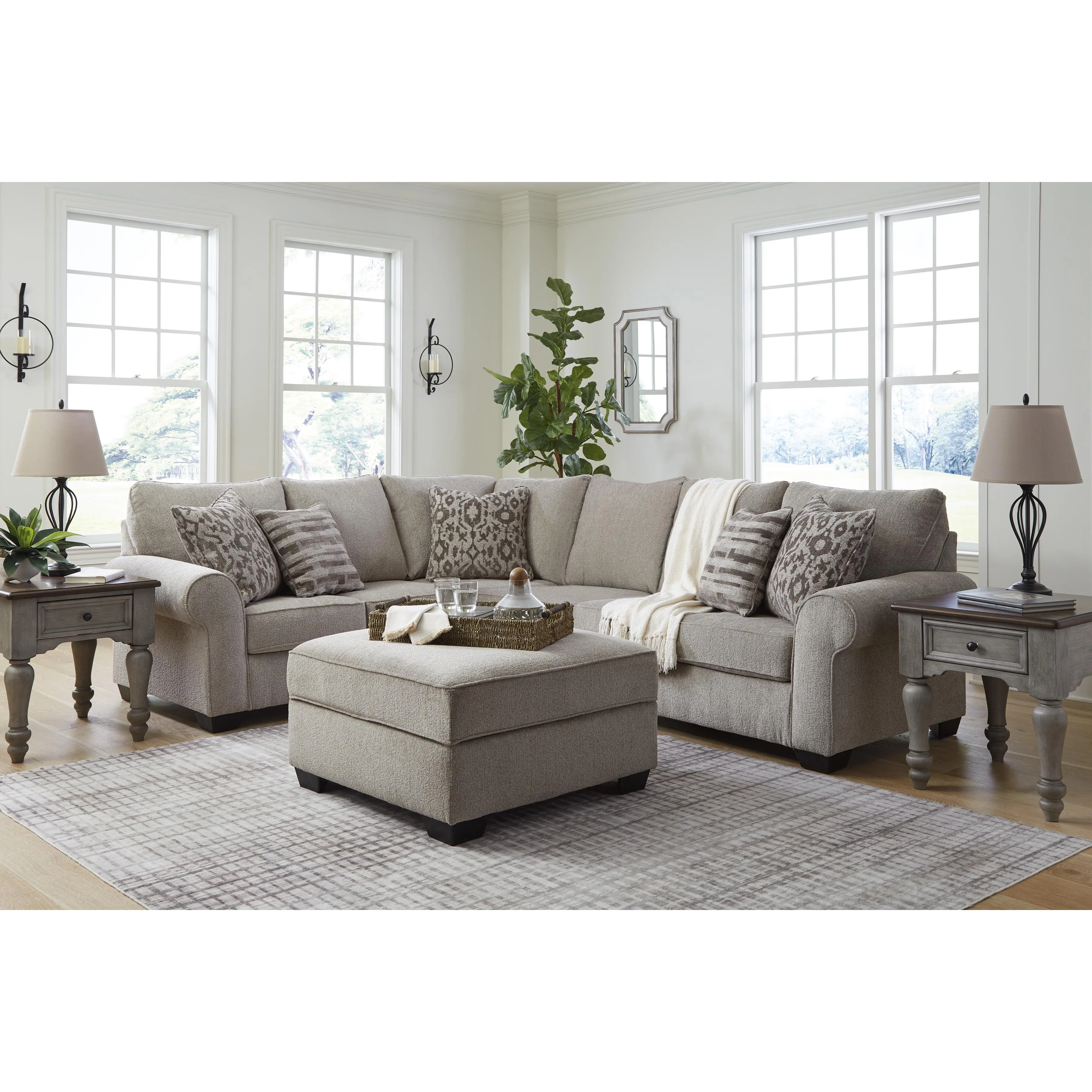 Signature Design by Ashley Claireah Fabric Storage Ottoman 9060311