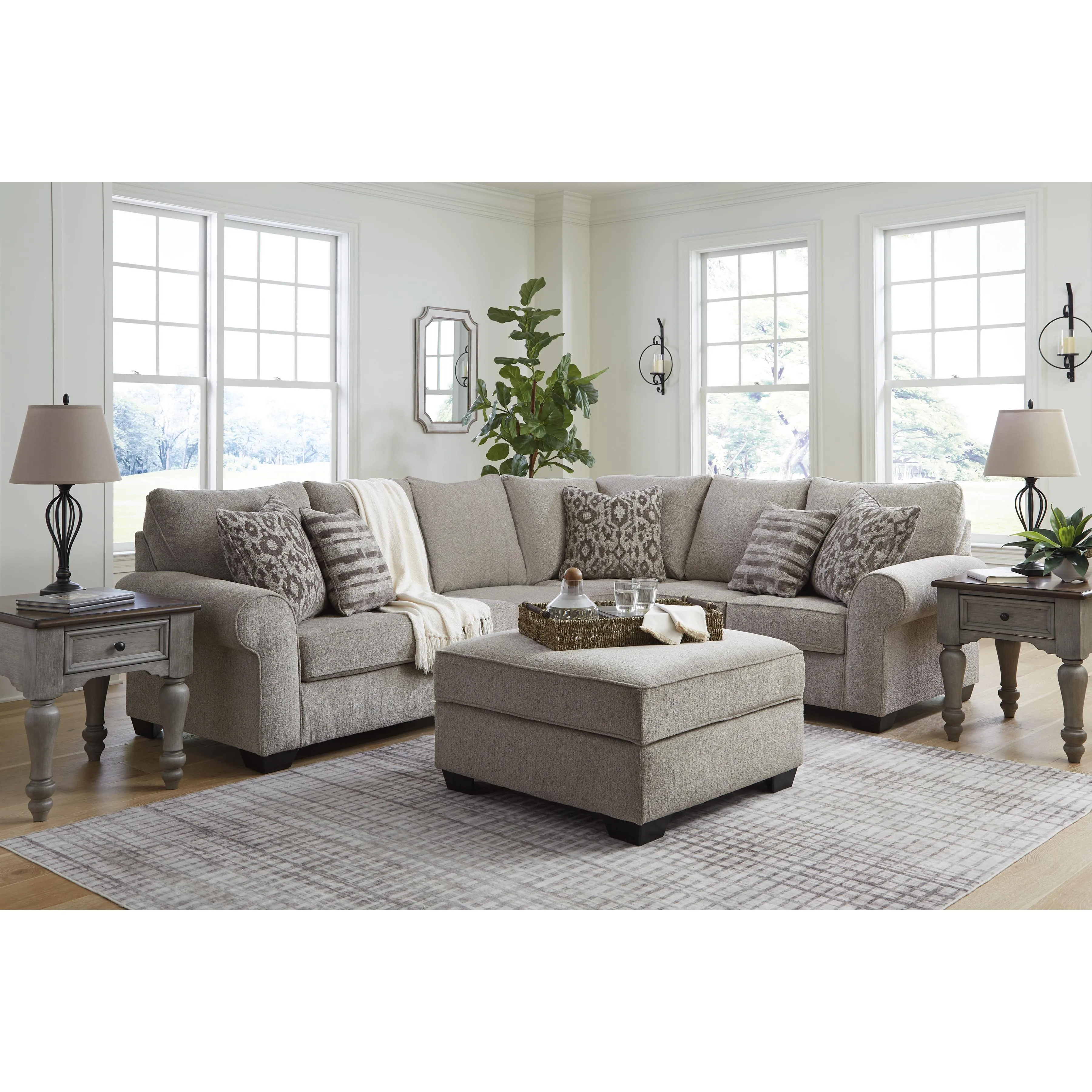 Signature Design by Ashley Claireah Fabric Storage Ottoman 9060311