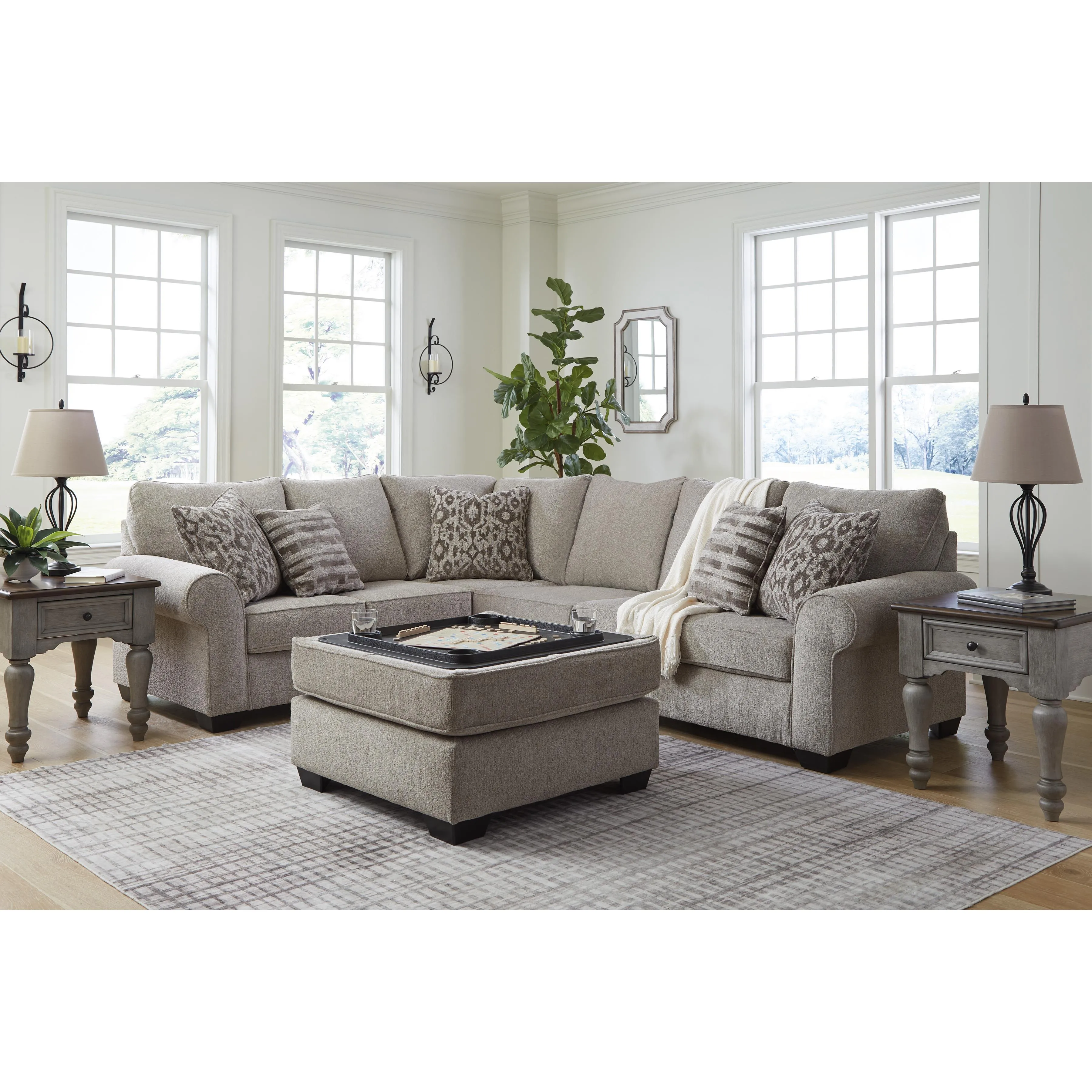 Signature Design by Ashley Claireah Fabric Storage Ottoman 9060311