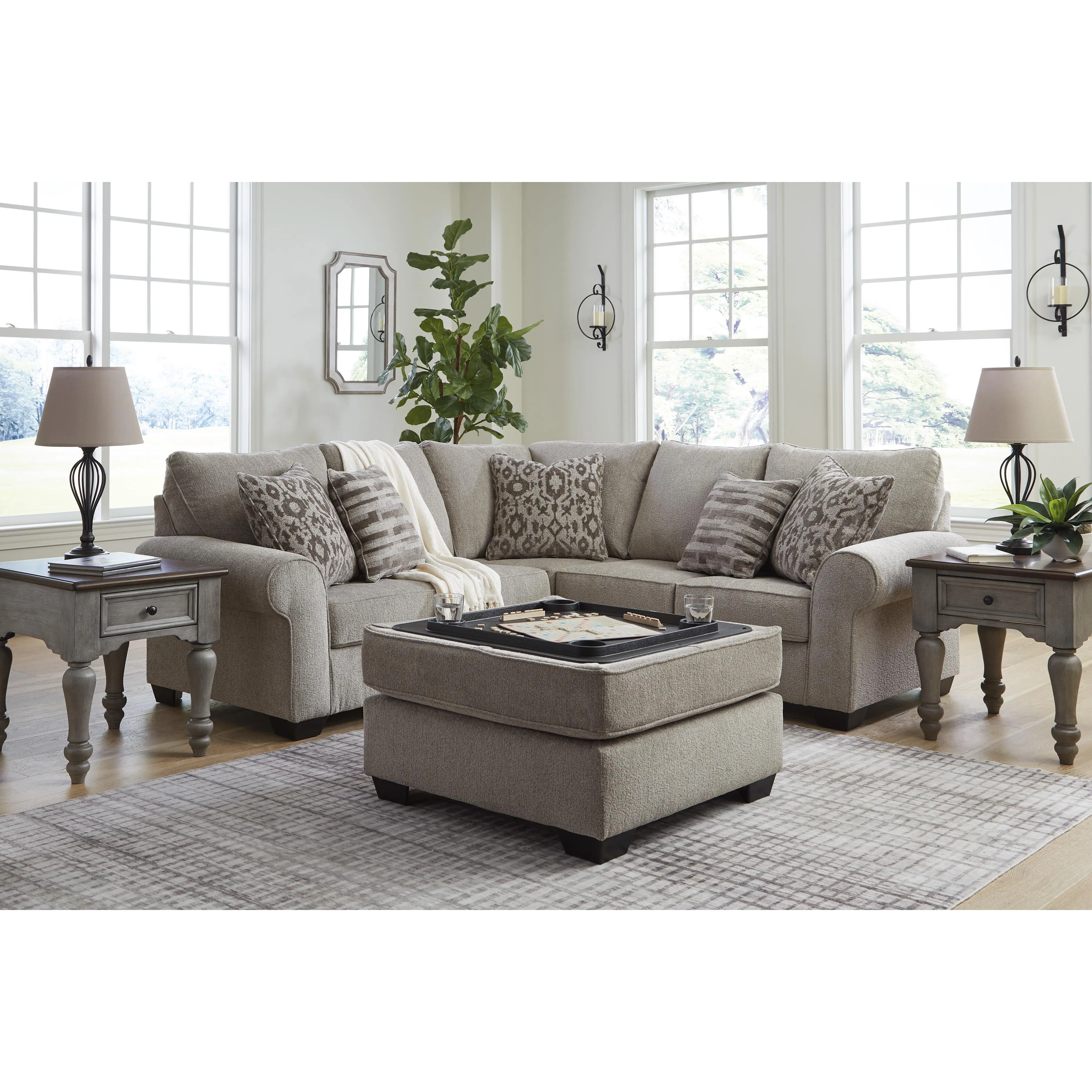 Signature Design by Ashley Claireah Fabric Storage Ottoman 9060311