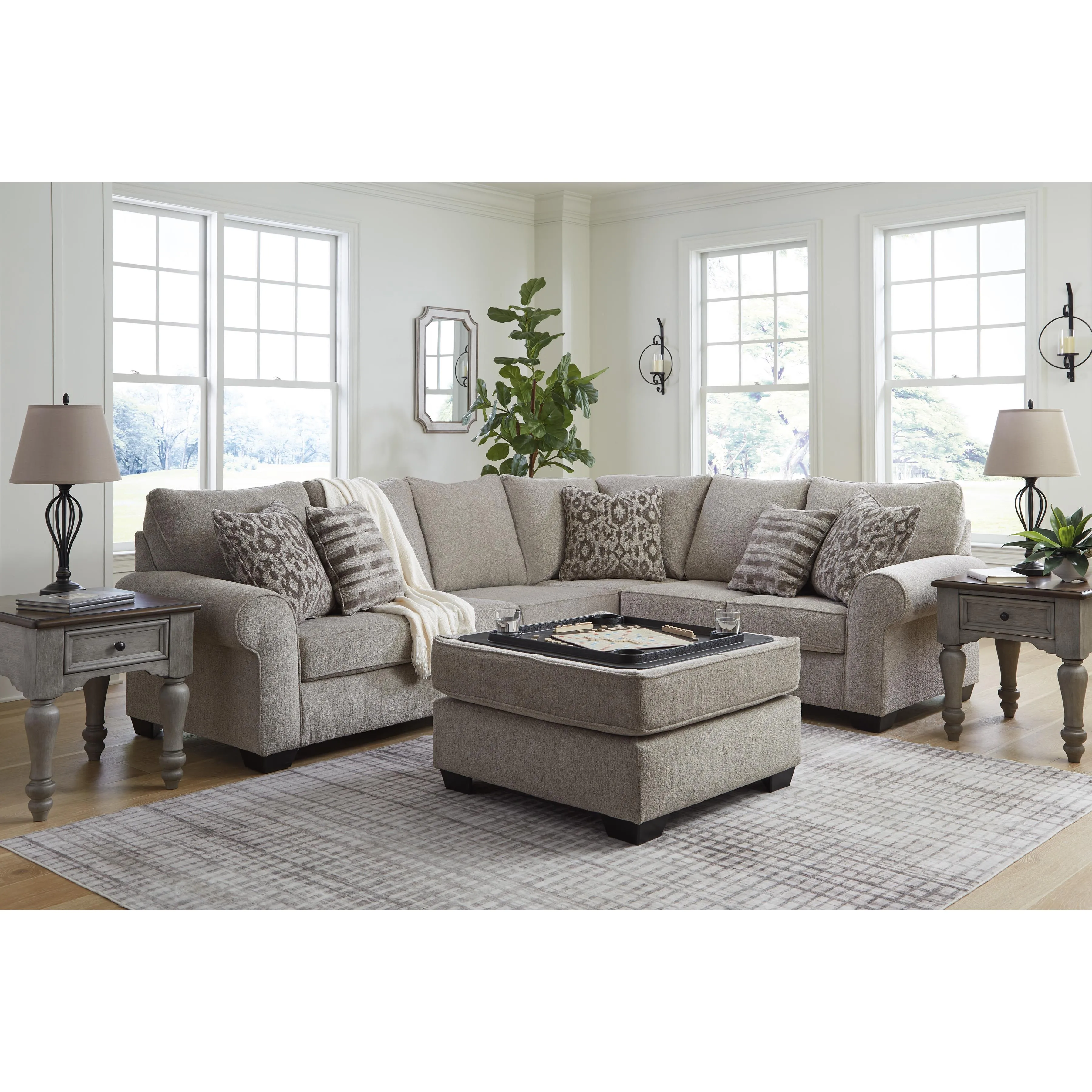Signature Design by Ashley Claireah Fabric Storage Ottoman 9060311