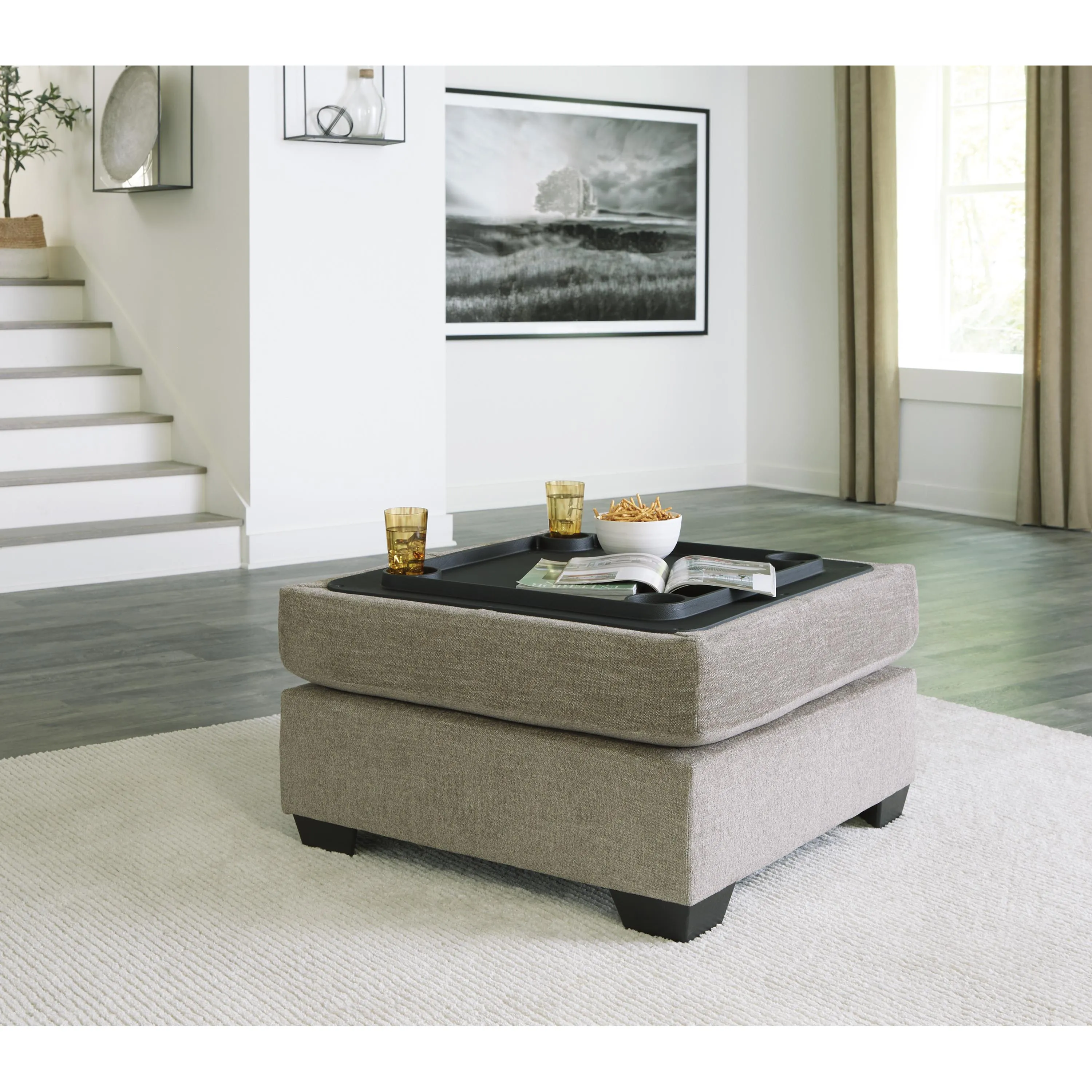 Signature Design by Ashley Creswell Fabric Storage Ottoman 1530511