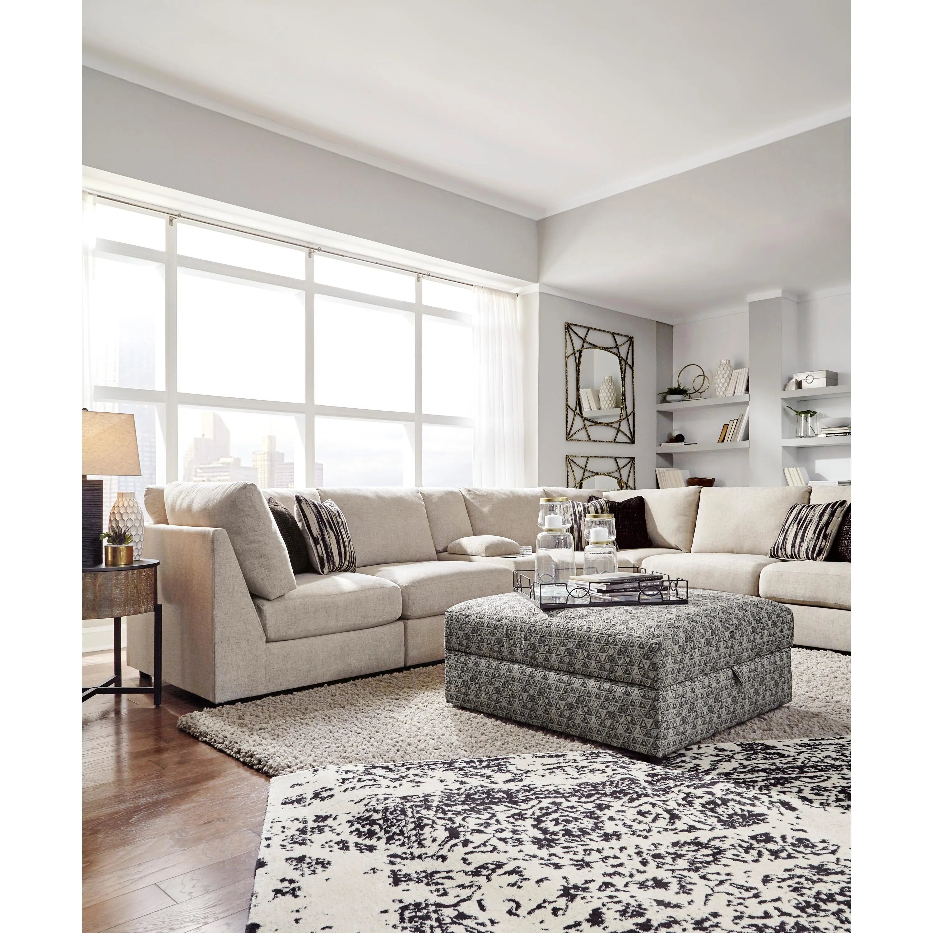 Signature Design by Ashley Kellway Fabric Storage Ottoman 9870711