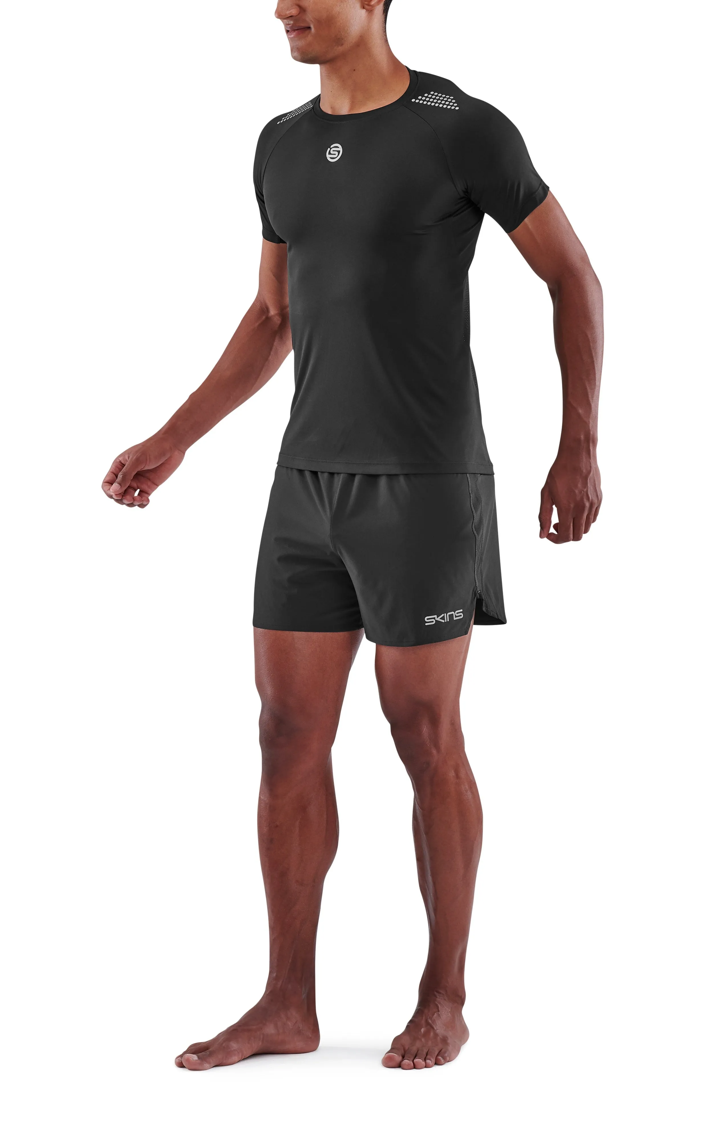 SKINS Men's Activewear Short sleeve Top 3-Series - Black