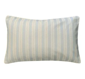Soft Blue Laurel Leaf Cushion