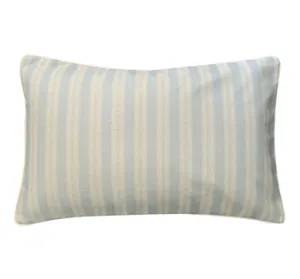 Soft Blue Laurel Leaf Cushion