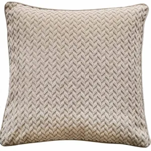 Soft Embossed Natural Velvet Cushion - 45 x 45cm