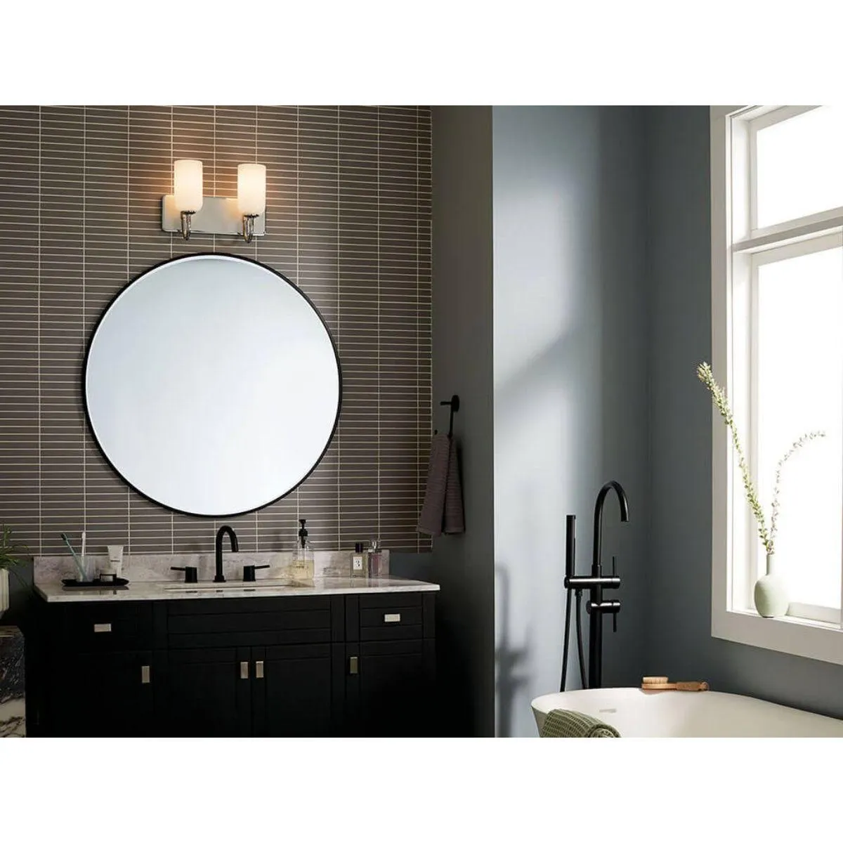 Solia 14 in. 2 Lights Vanity Light Polished Nickel Finish