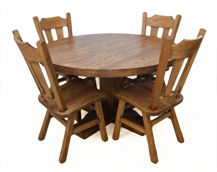Solid Oak Table with 4 Chairs