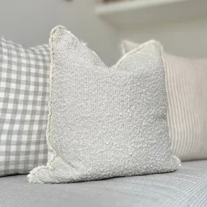 Square Cream Boucle Cushion 45x45cm