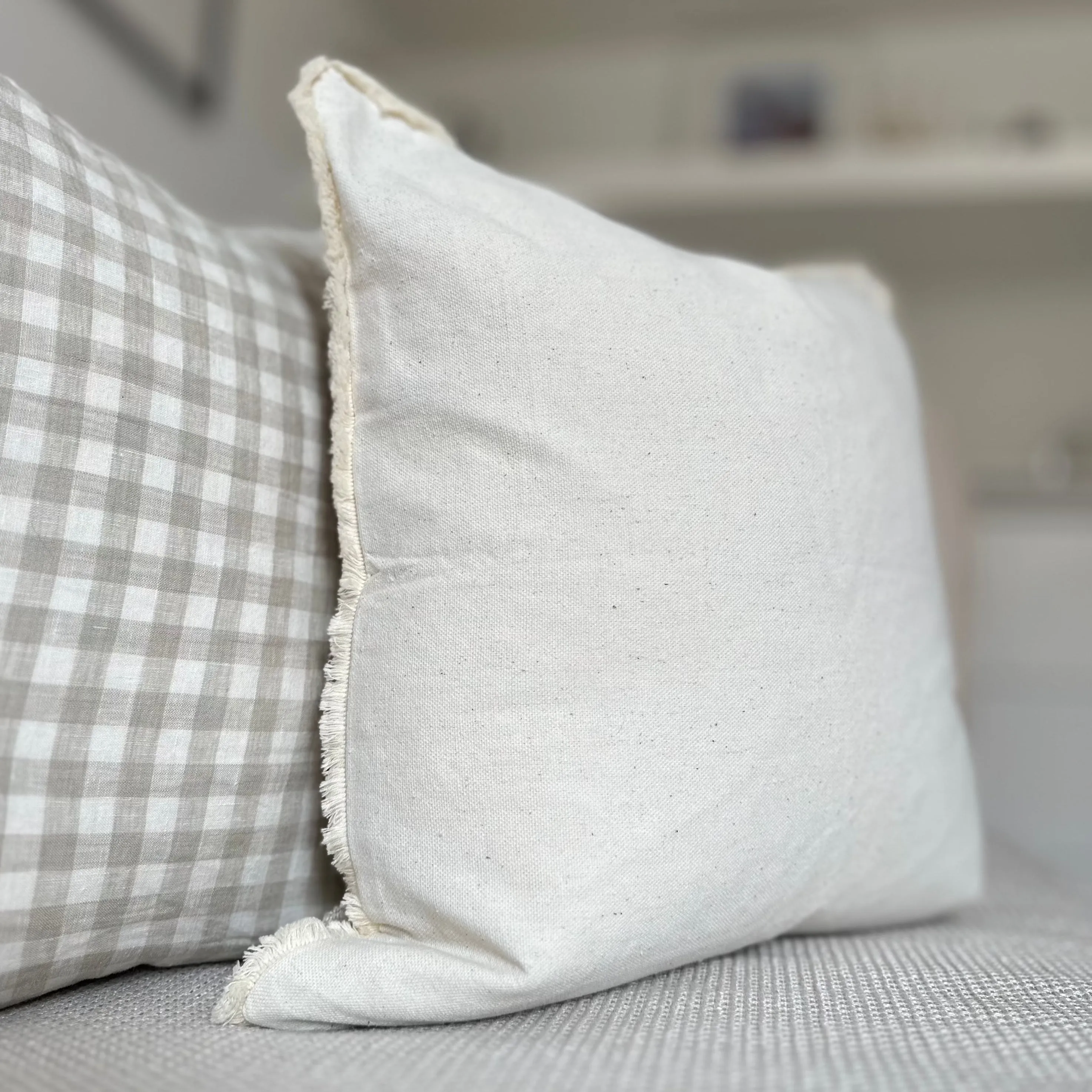 Square Cream Boucle Cushion 45x45cm