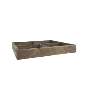 Square Tray with Four Compartments