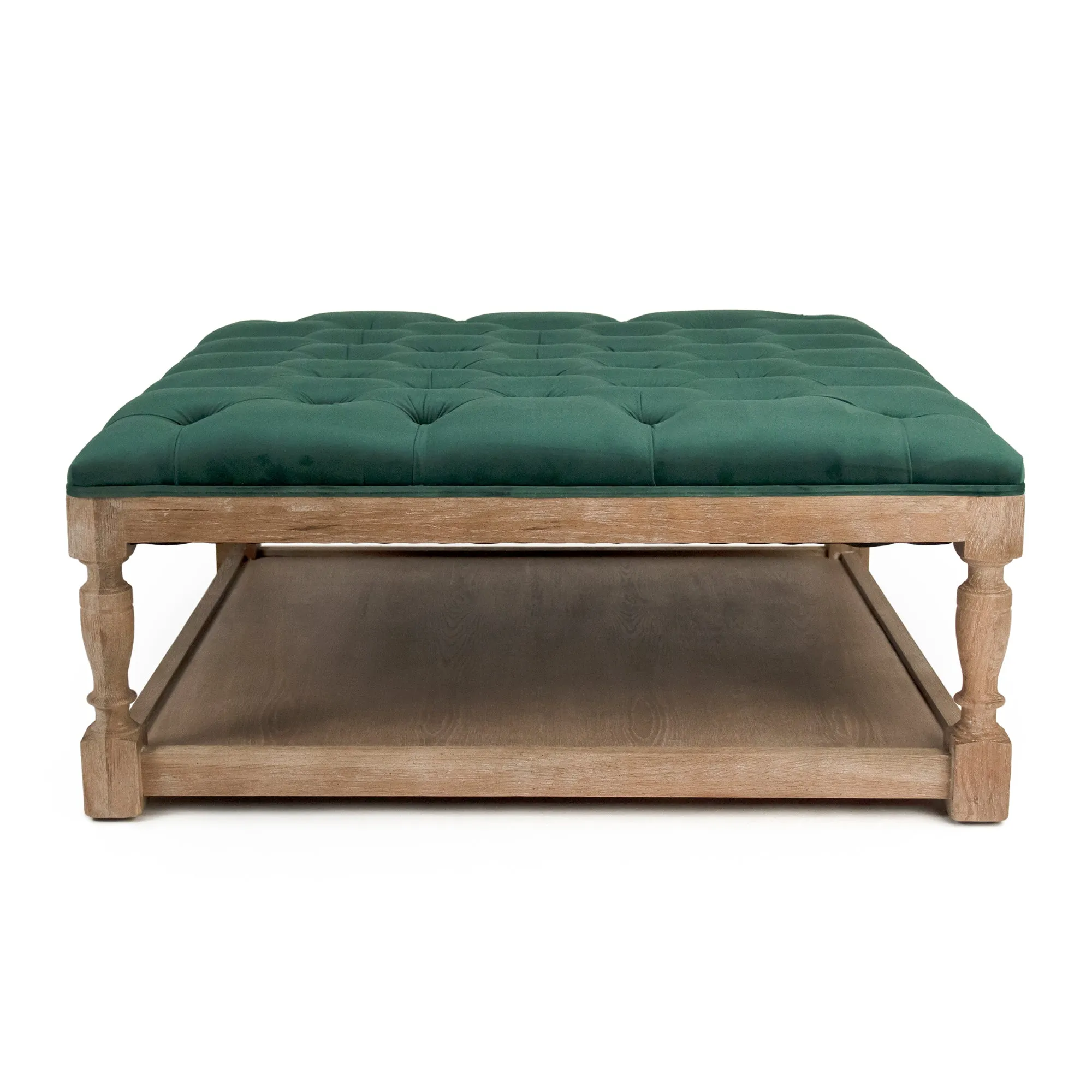 Square Tufted Ottoman by Zentique