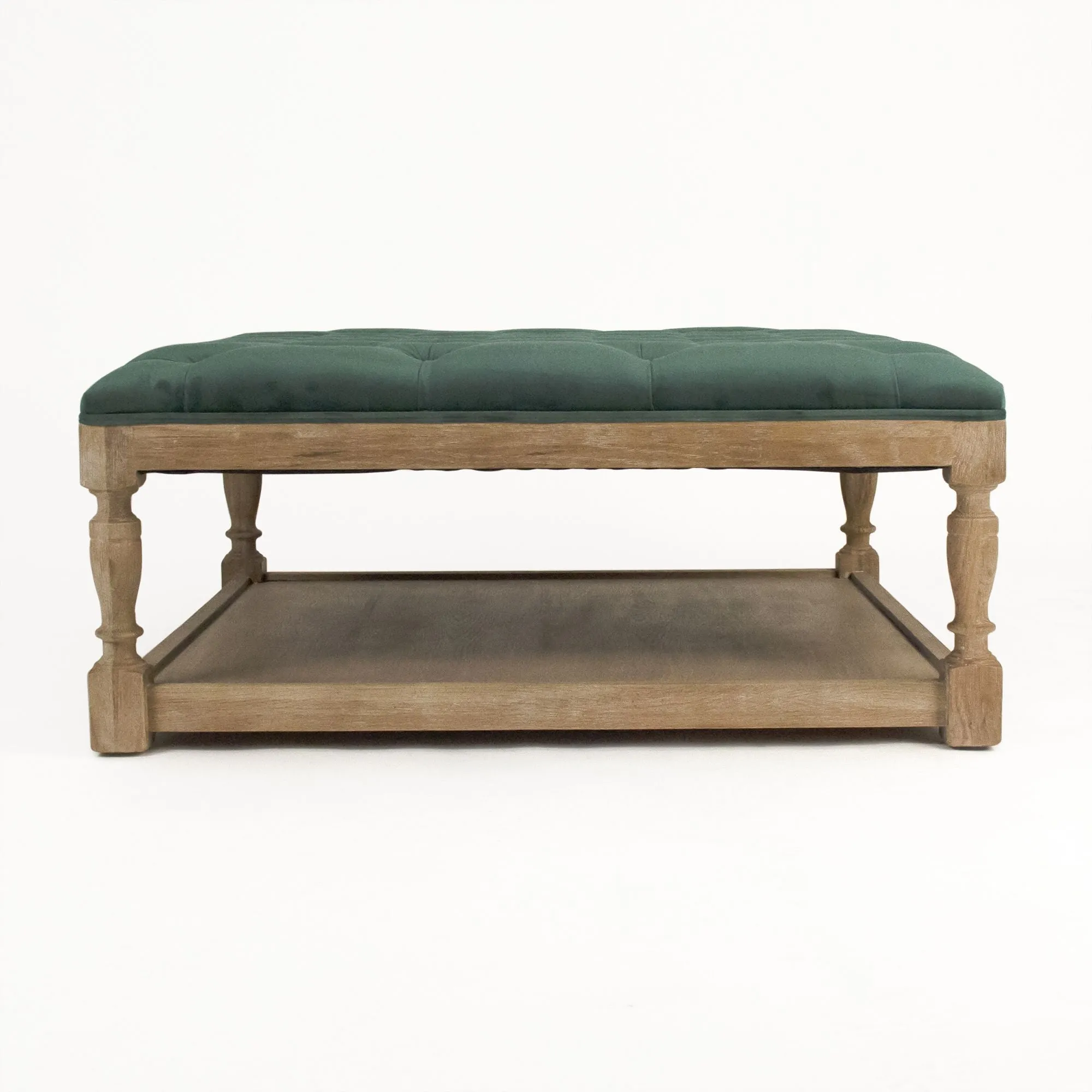 Square Tufted Ottoman by Zentique