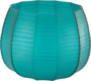 Stacked Cuts Glass Low Vase