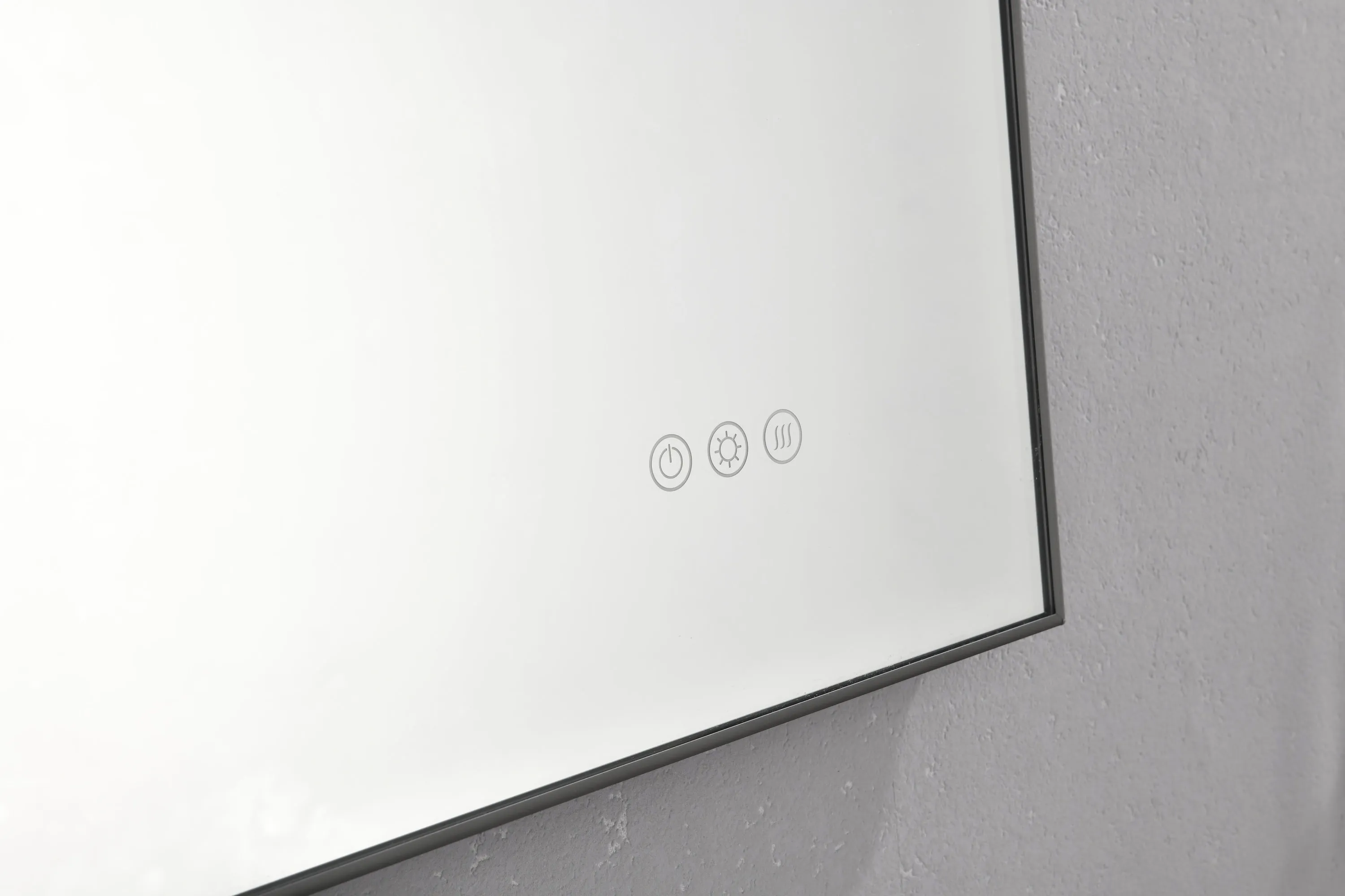 Super Bright Led Bathroom Mirror with Lights,Metal Frame Mirror Wall Mounted Lighted Vanity Mirrors Dimmable Led Mirror for Makeup,Horizontal or vertical/GunGray Metal