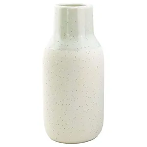 Symmetric Matrix Ceramic Vase for Home Decor, Boho and Rustic Vases for Shelf or Table, Modern Cream Vase or White Vase Living Room Decorations, Decorative Vase, White Ceramic Vase for Home Accents