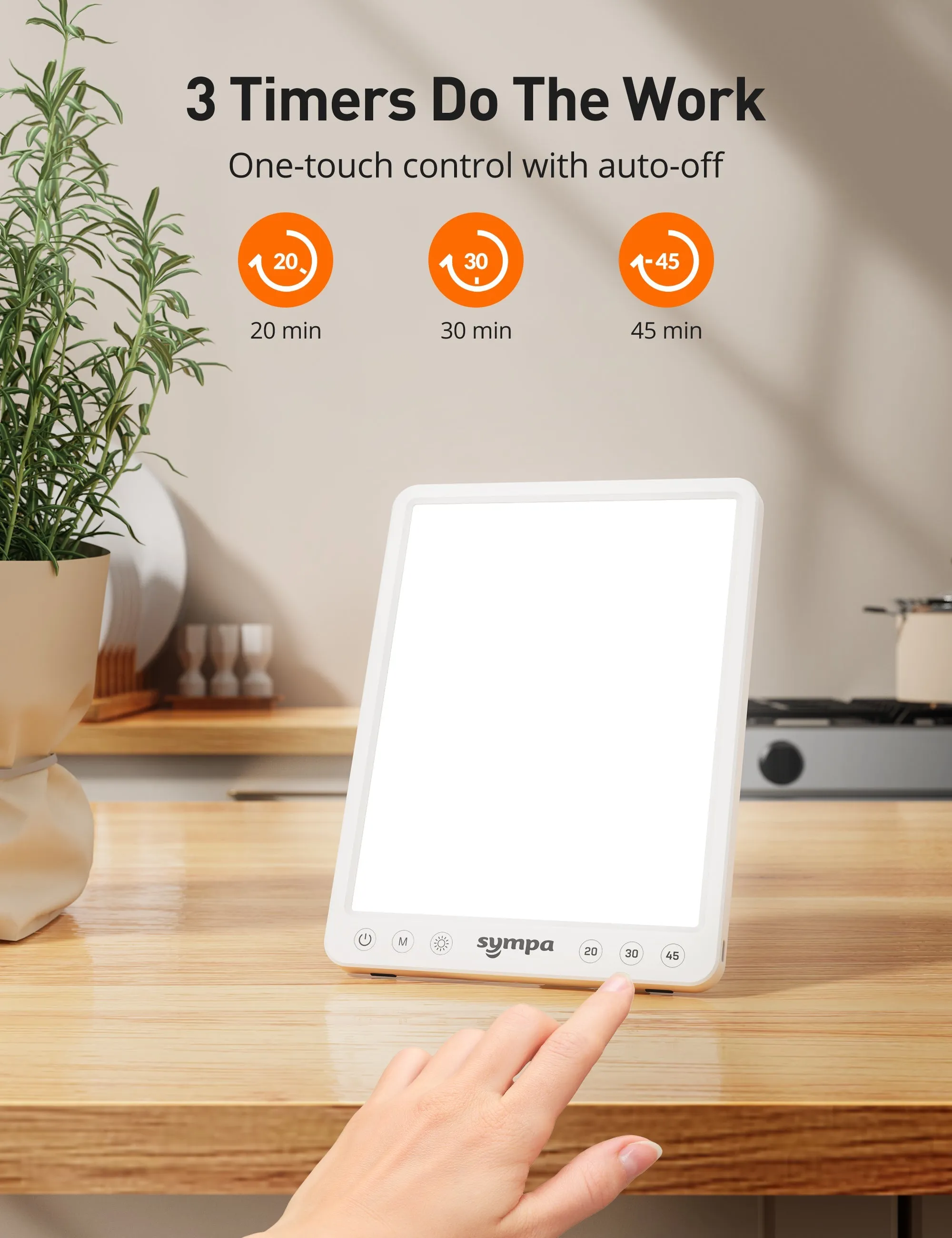Sympa 10,000 Lux Therapy Light CL033, With 3 Settings