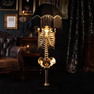 The Gold Skeleton Floor Lamp - Enid Baroque Edition by The Blackened Teeth