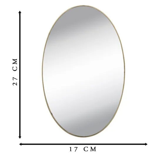 THE MIND VIEWER Unbreakable Plastic Sheet for Bathroom,Drawing Room,Office and Home Decoration New Oval Shape Wall Sticker Mirror (Non-Glass) 27 * 17