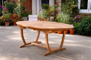 The Sherringham Sunburst Teak Oval Table