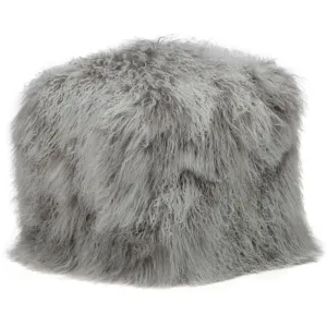 Tibetan Pouf, Ash Grey