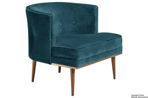 Tomas Scandinavian Velvet Arm Chair - Peacock