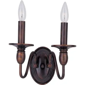 Towne 10 in. 2 Lights Vanity Light Oil-Rubbed Bronze Finish