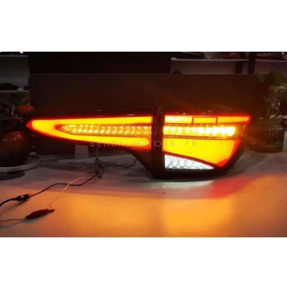 Toyota Fortuner V4 Lexus Sequential Back Lamps Light Smoke Pair- Model 2016-2022