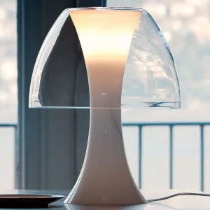 Unusual modern Murano glass table lamp with red and blue filters