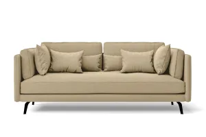 Velletri 3 Seater Sofa Beige Linen Fabric