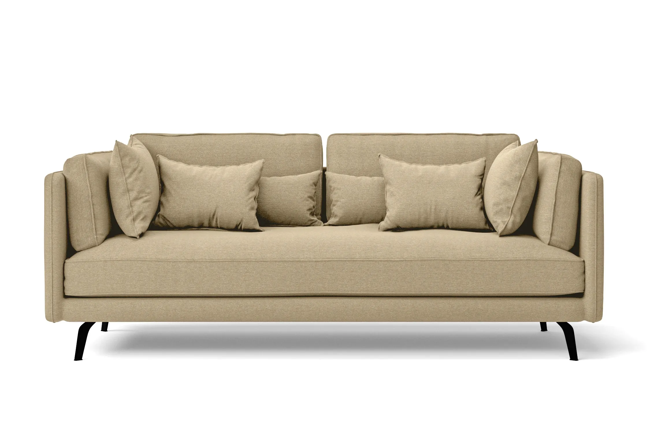 Velletri 3 Seater Sofa Beige Linen Fabric