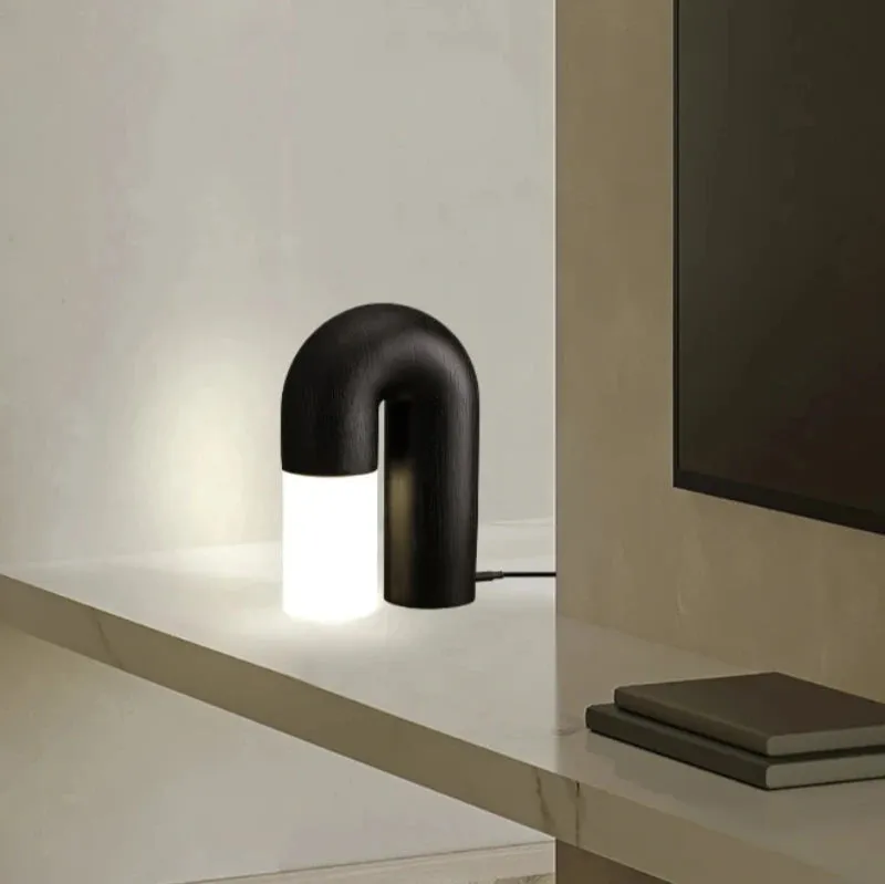 Vintage Ash Wood Table Lamp
