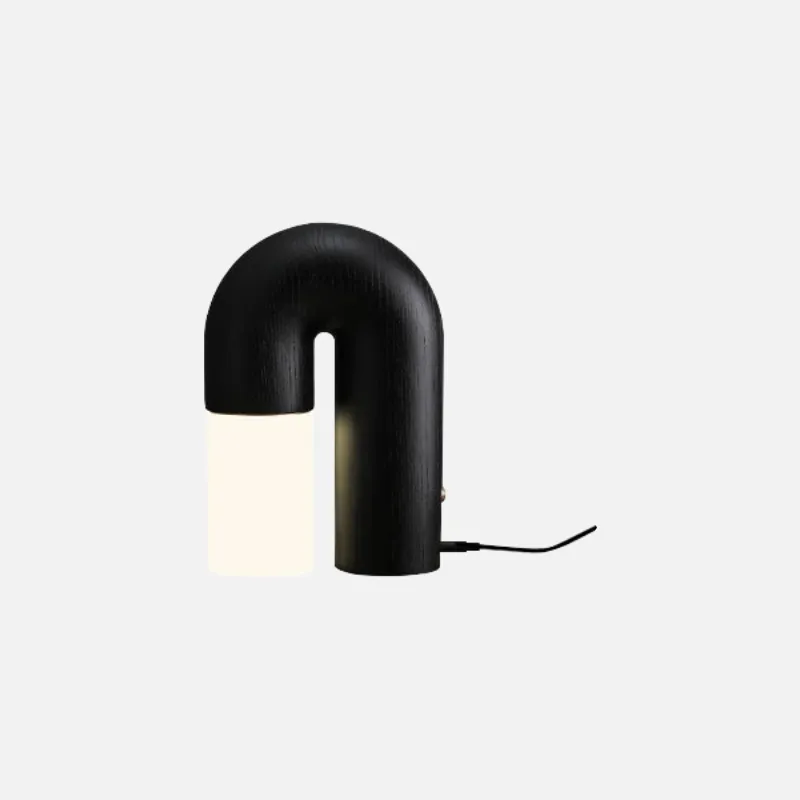 Vintage Ash Wood Table Lamp