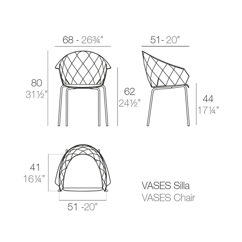 Vondom Vases chair polyethylene by JM Ferrero