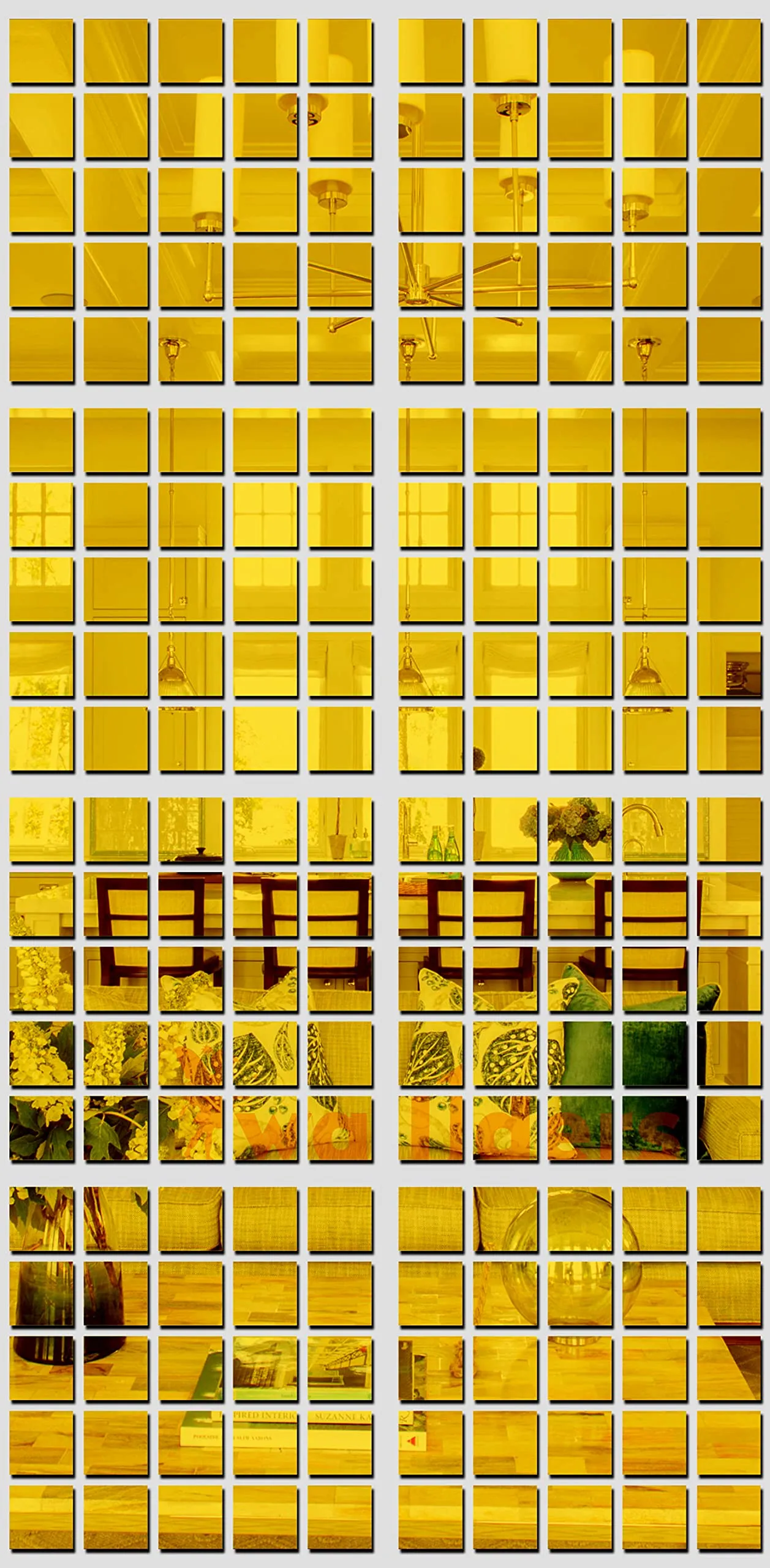 Wall1ders 200 Square (Golden, Each Piece Size 3 cm), Mirror Stickers for Wall, Acrylic Stickers, Wall Mirror Stickers, Wall Stickers for Bedroom, Hall, Home Offices