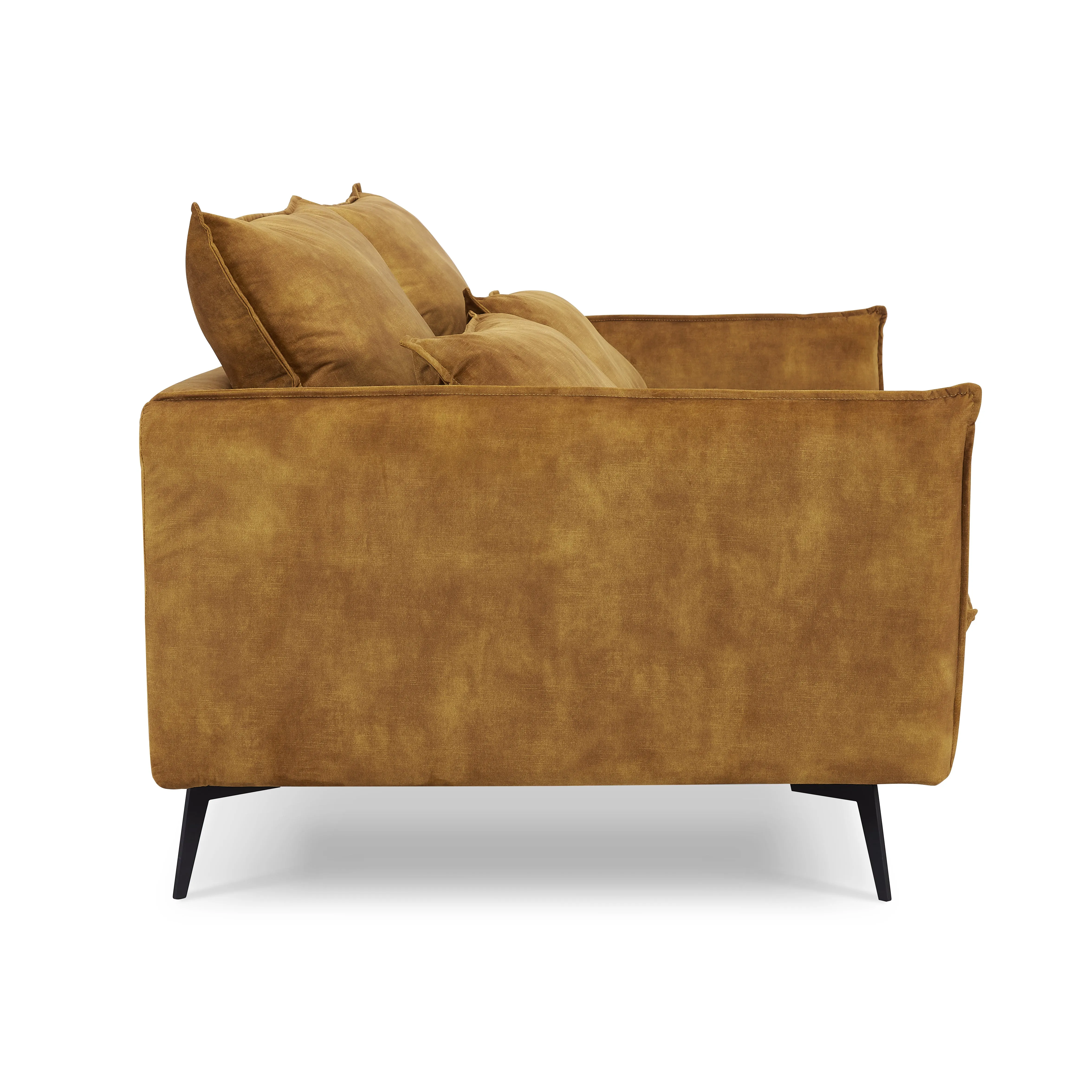 Wallace 2 Seater Sofa, Gold Velvet