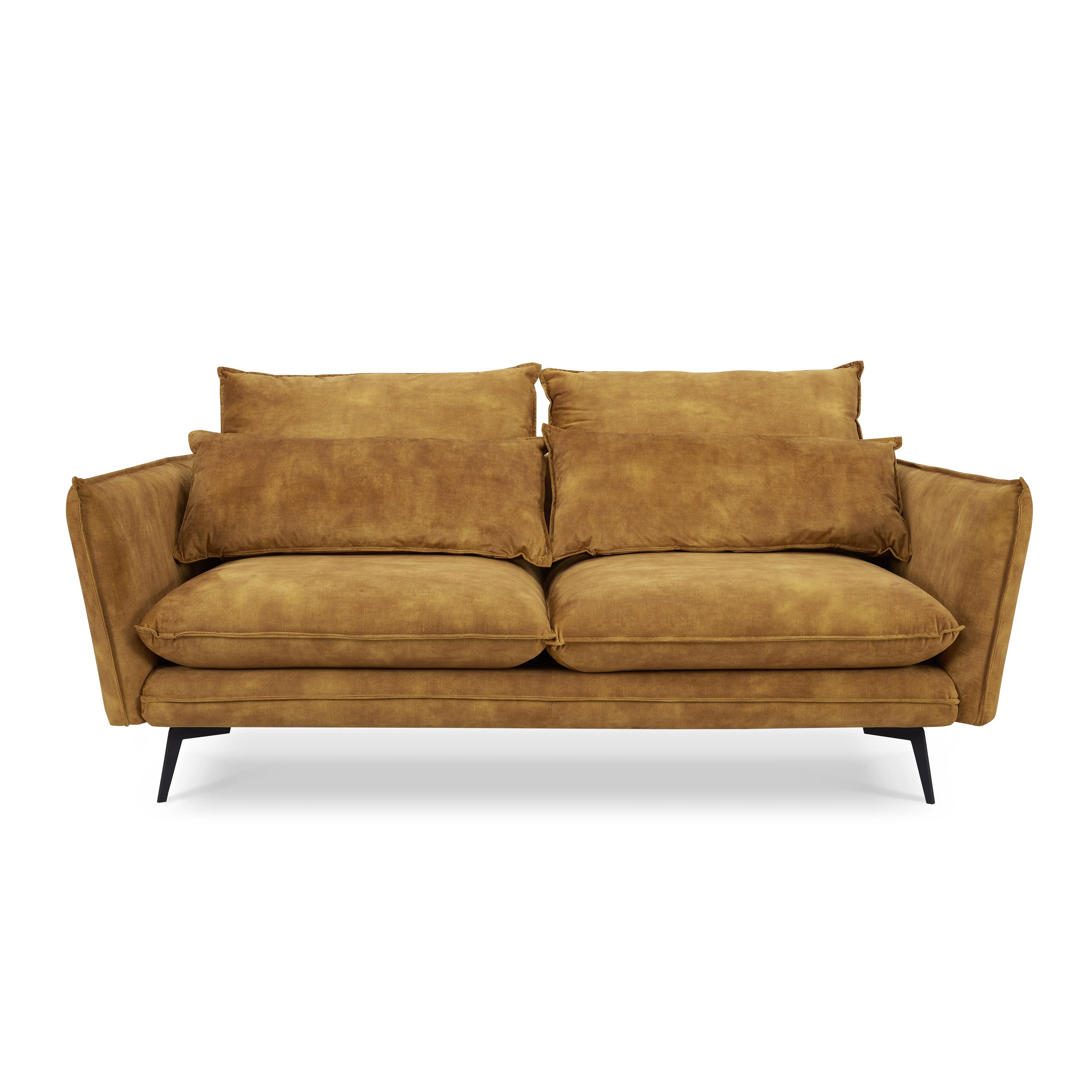 Wallace 2 Seater Sofa, Gold Velvet