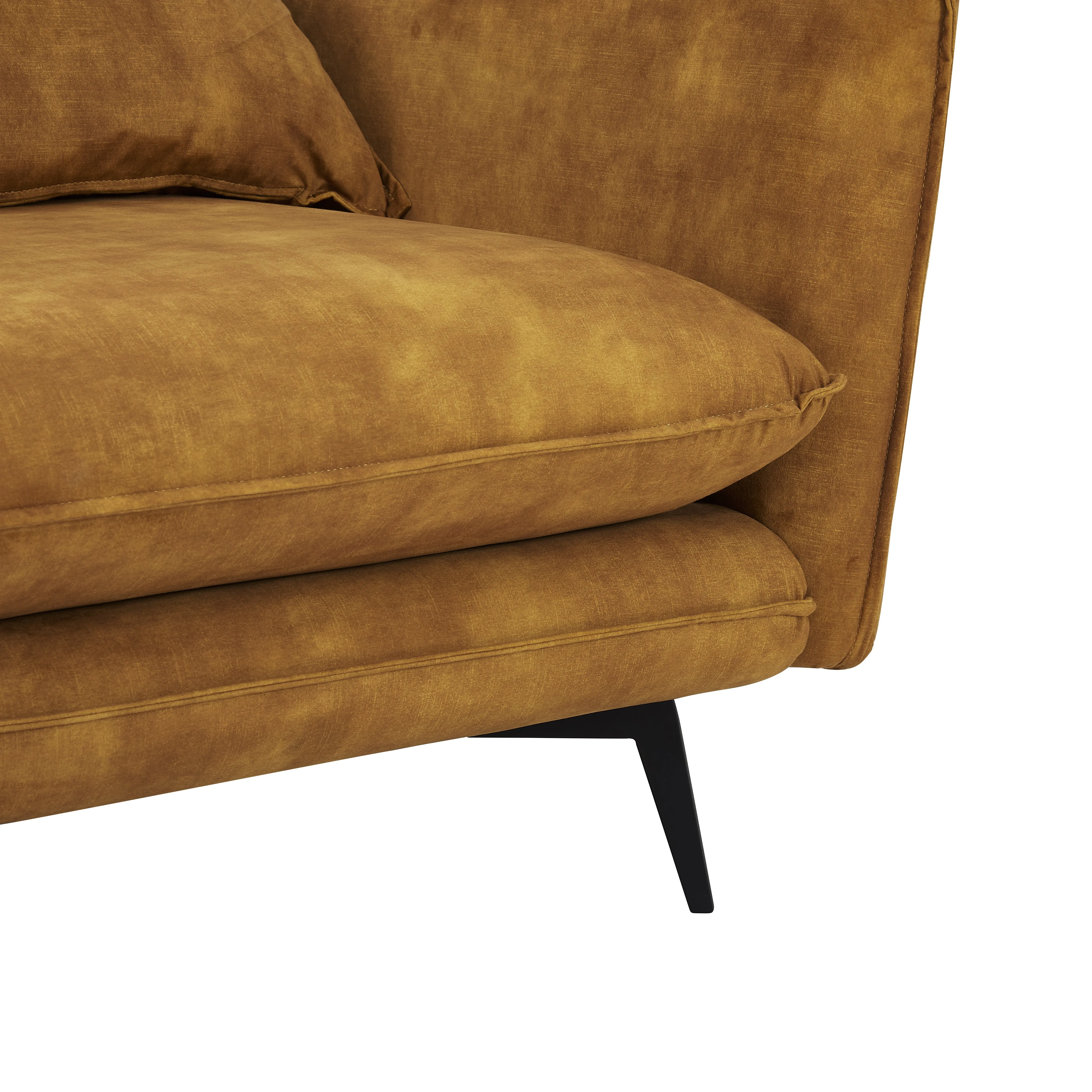 Wallace 2 Seater Sofa, Gold Velvet