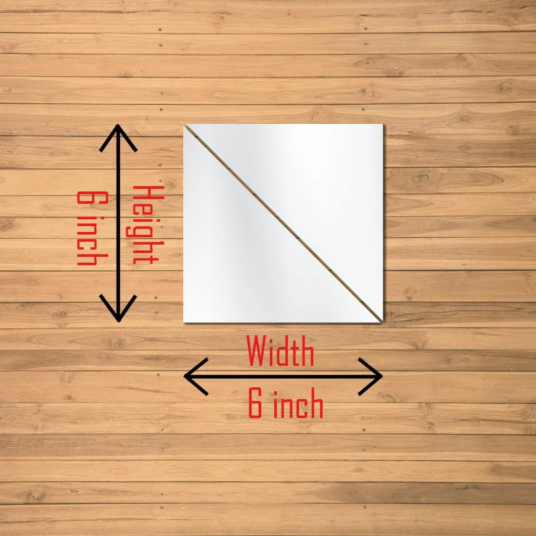 WallWear Mirror Sticker for Home | Mirror Finish Wall Stickers | Pack of 16 Big Triangle Silver -Self Adhesive Acrylic Sticker, Mirror Stickers for Home & Festivals Decoration