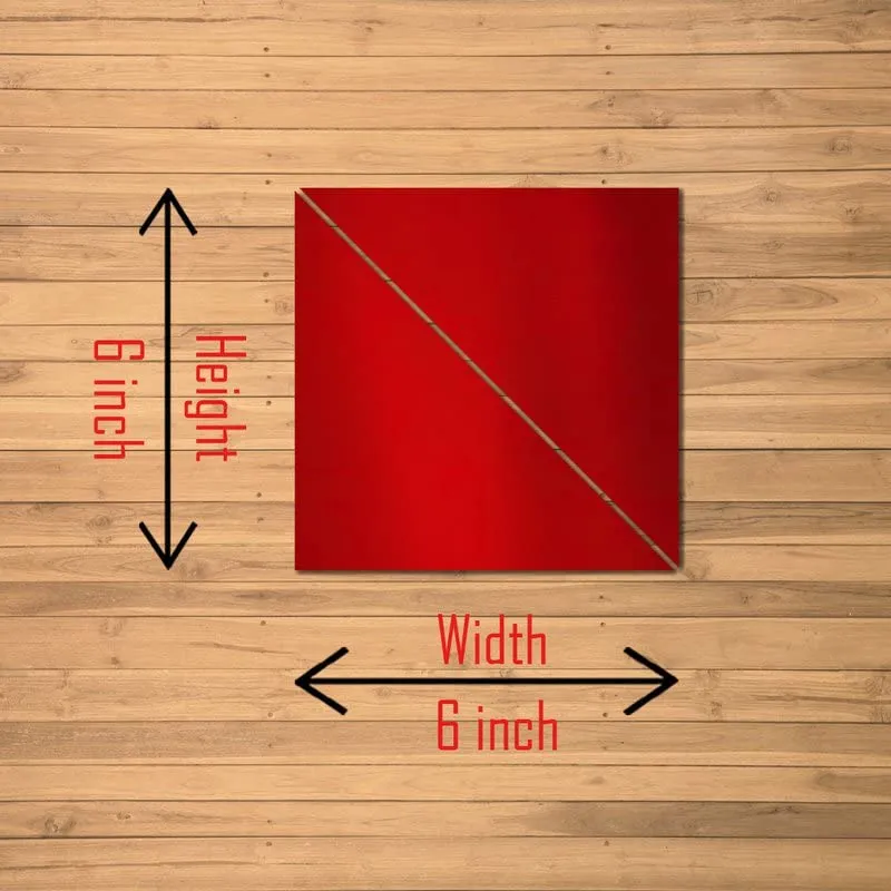 WallWear- Mirror Stickers for Wall 14 Triangle Red Decorative 3D Wall Stickers for Drawing,Kitchen,Office,Bed Room etc. Pack of(14) Triangle Red,Size(7.5x15) cm