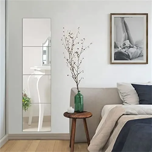 WallWear- Mirror Stickers for Wall 8VERYBIGSQUARESILVER Decorative 3D Wall Stickers for Drawing,Kitchen,Office,Bed Room etc. Pack of(8) VERYBIGSQUARESILVER,Size(15x15) cm