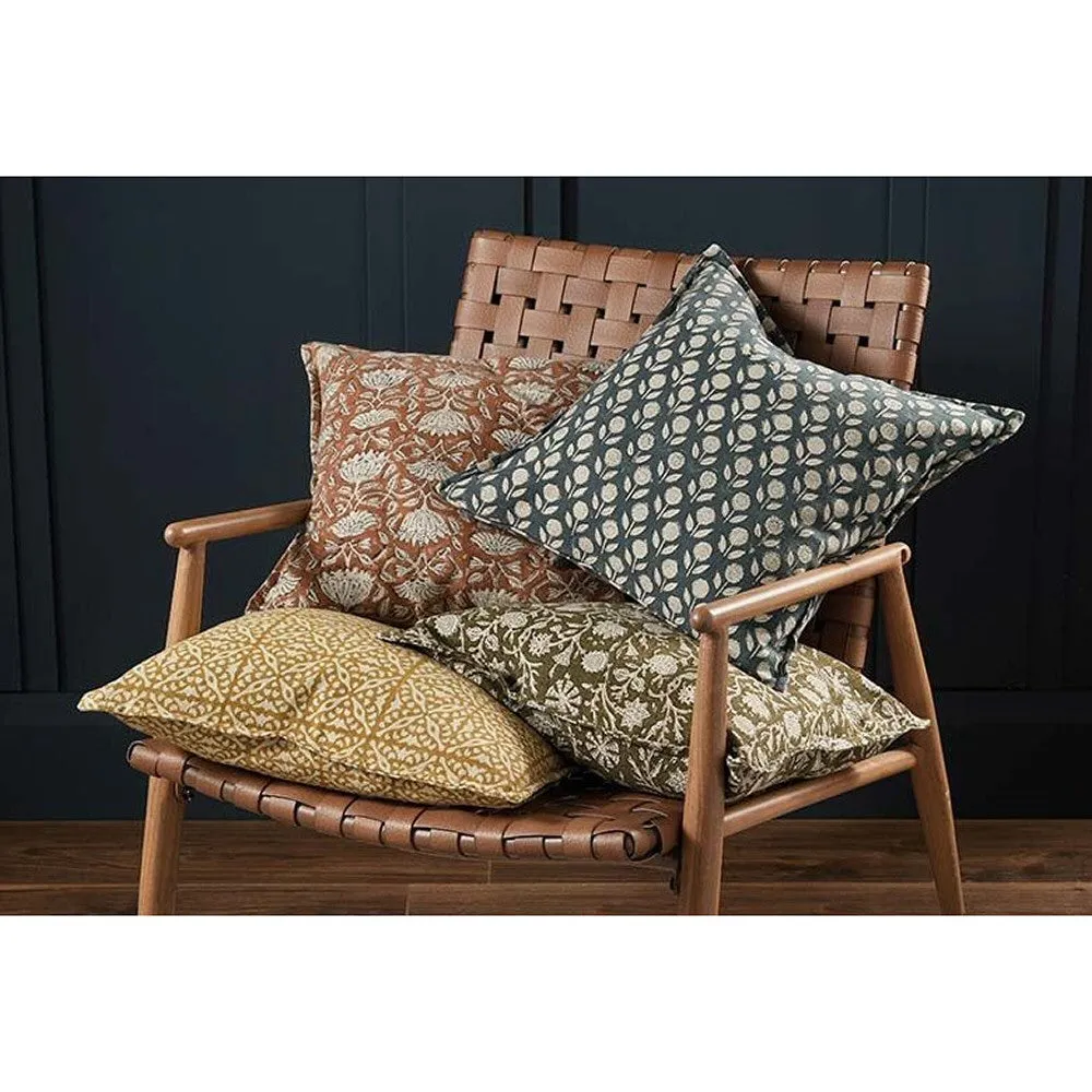 Walton & Co 43cm Spice Marttra Handblock Print Cushion