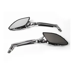 Whites Skeleton Hand Mirrors, Universal - Chrome / Black (10mm) (Pair)