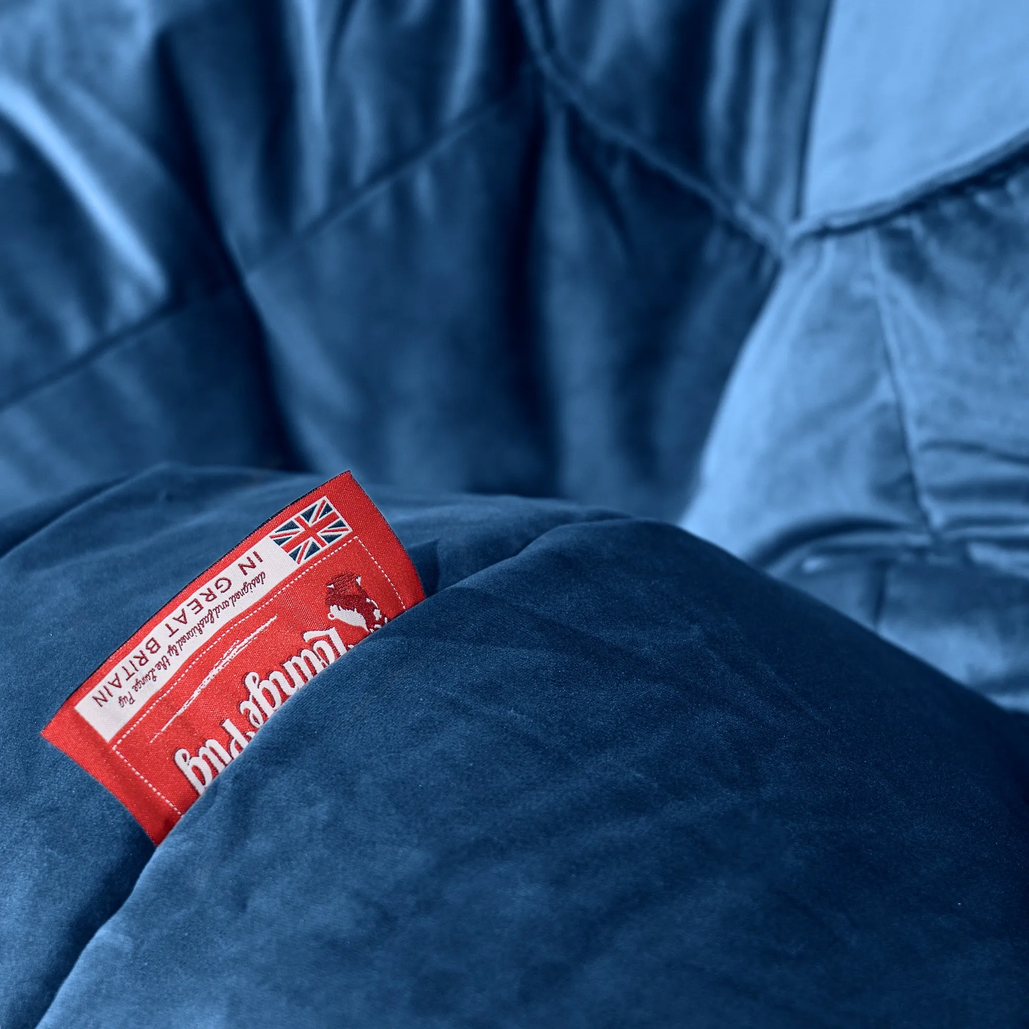 XXL Cuddle Cushion - Velvet Midnight Blue
