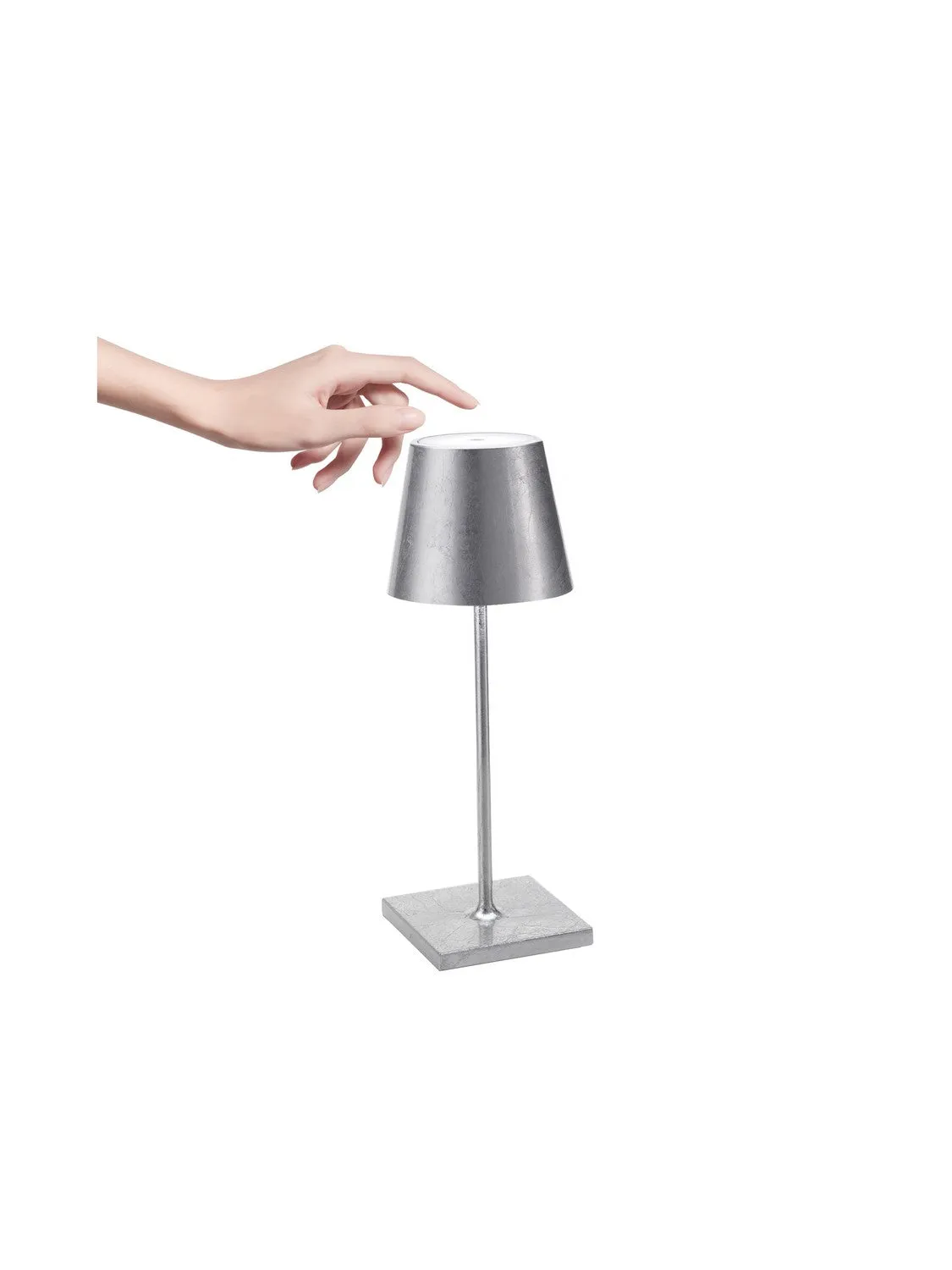 Zafferano Poldina Pro Mini Table Lamp LD0320BFA Silver leaf